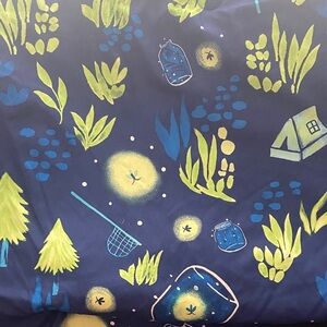 Blue and Green Camping Themed Comforter